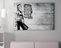 Wallity WY136 Banksy Lienzo Decorativo enmarcado 50 x 70 cm